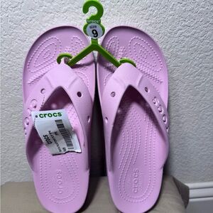 CROCS Women’s Baya Platform Ionic Comfort Flip Flops Size 9 Pink NWT
